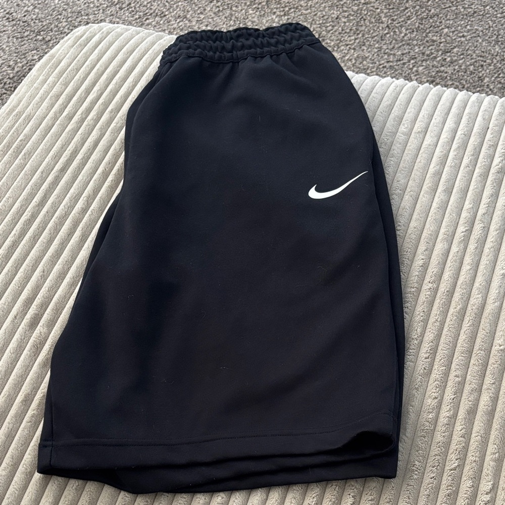 Nike Black Sports Shorts with White Swoosh